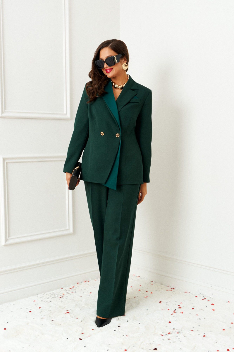 Брючный костюм Beautiful&Free 6405 изумруд