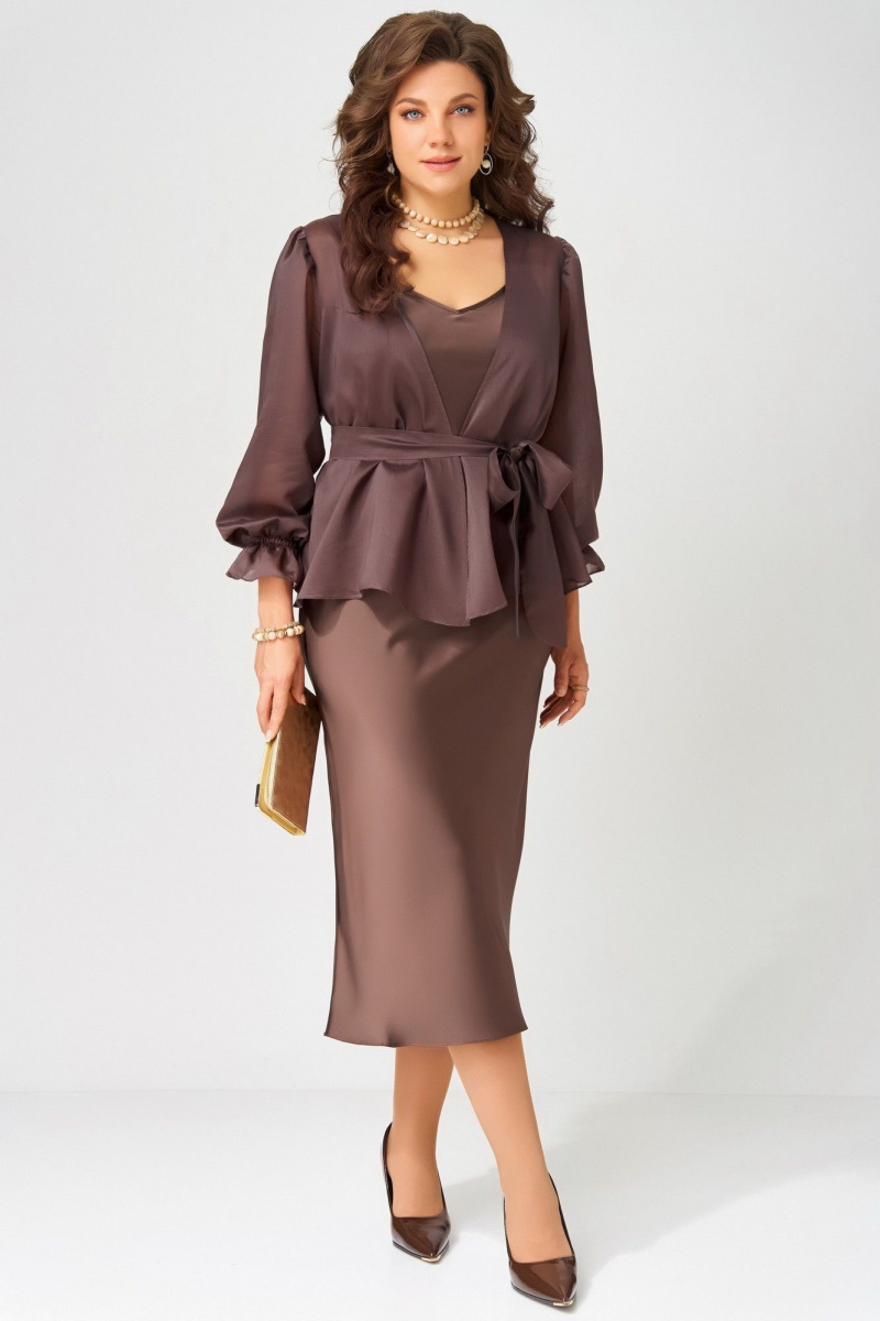 Плательный комплект Fita 3191 шоколад