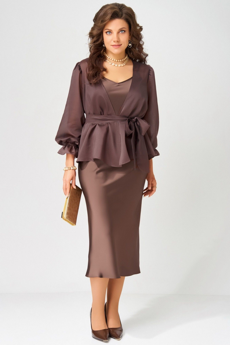 Плательный комплект Fita 3191 шоколад