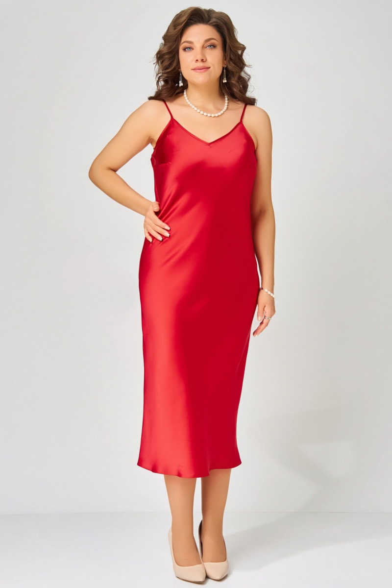 Плательный комплект Fita 3194  красный+пудра