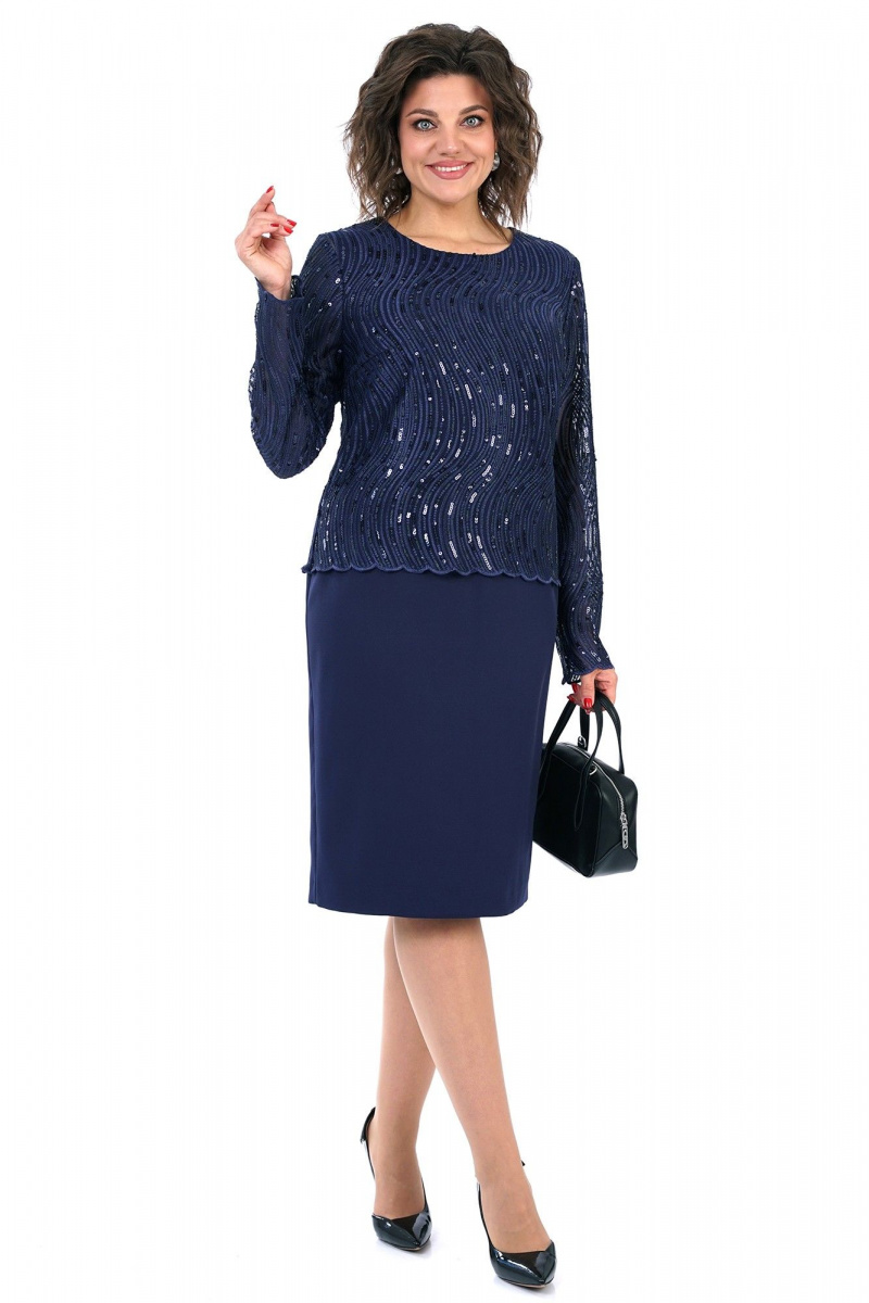 Платья Alani Collection 2458 синий