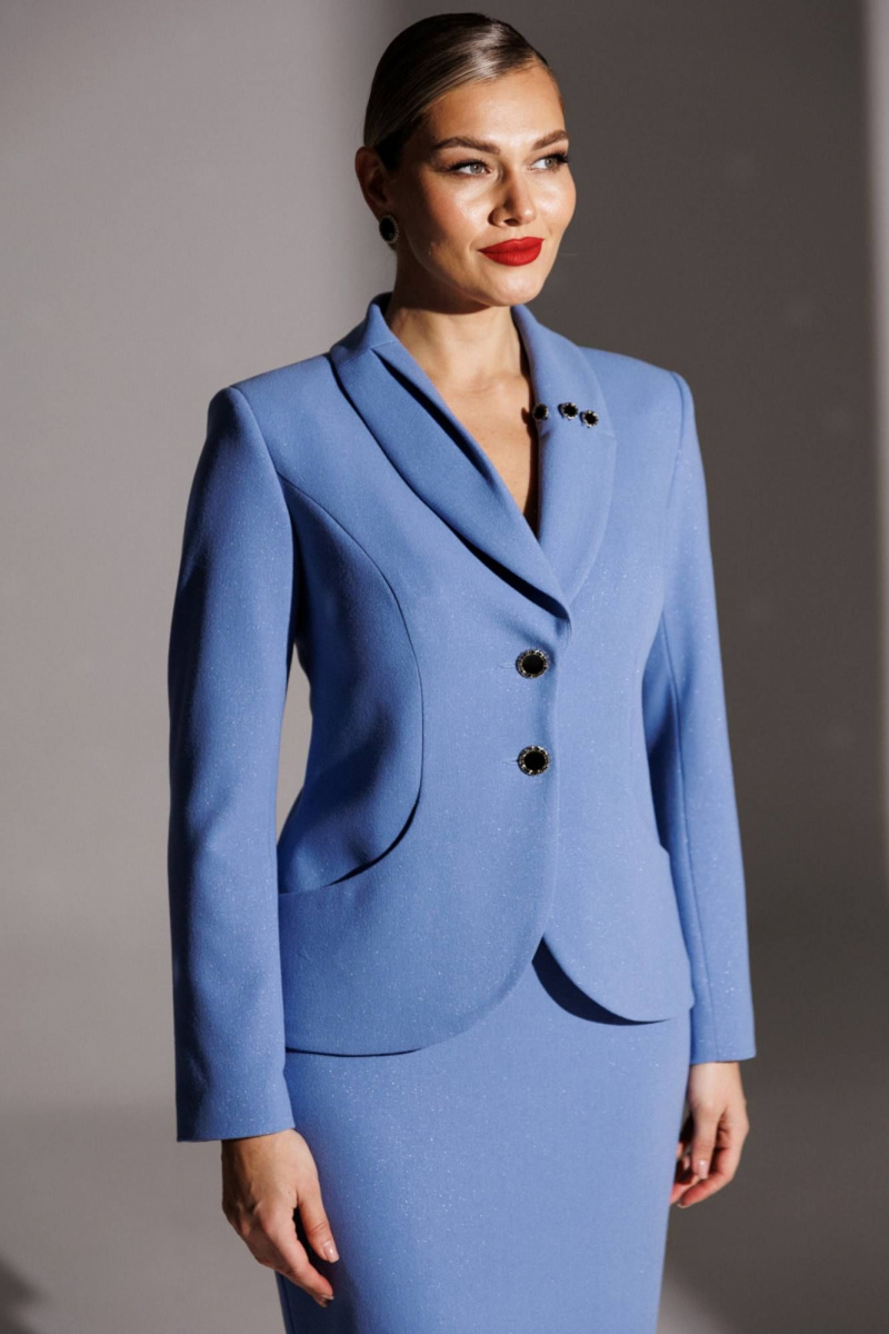 Юбочный костюм Мода Юрс 25-2942 голубой