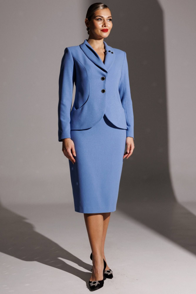 Юбочный костюм Мода Юрс 25-2942 голубой