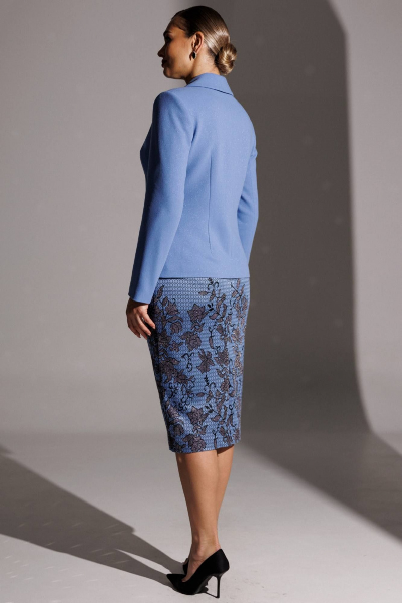 Юбочный костюм Мода Юрс 25-2942 голубой_принт