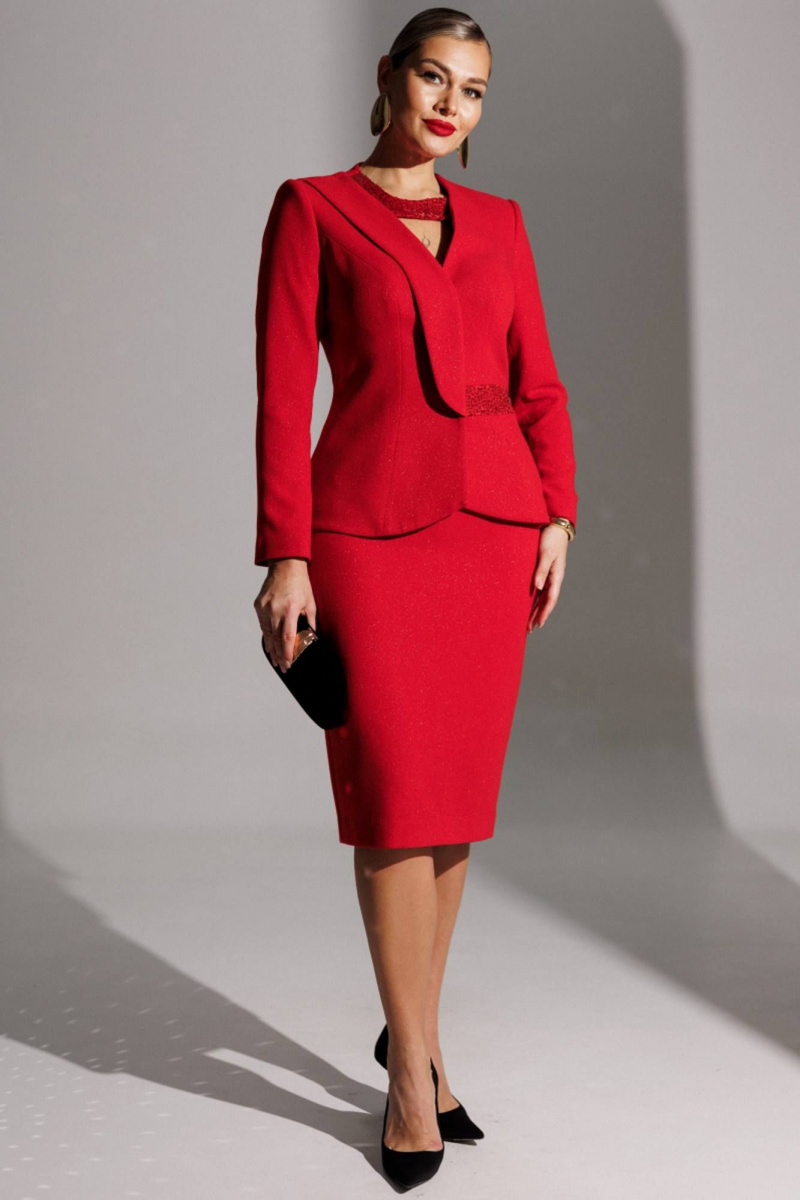 Юбочный костюм Мода Юрс 25-2888 красный