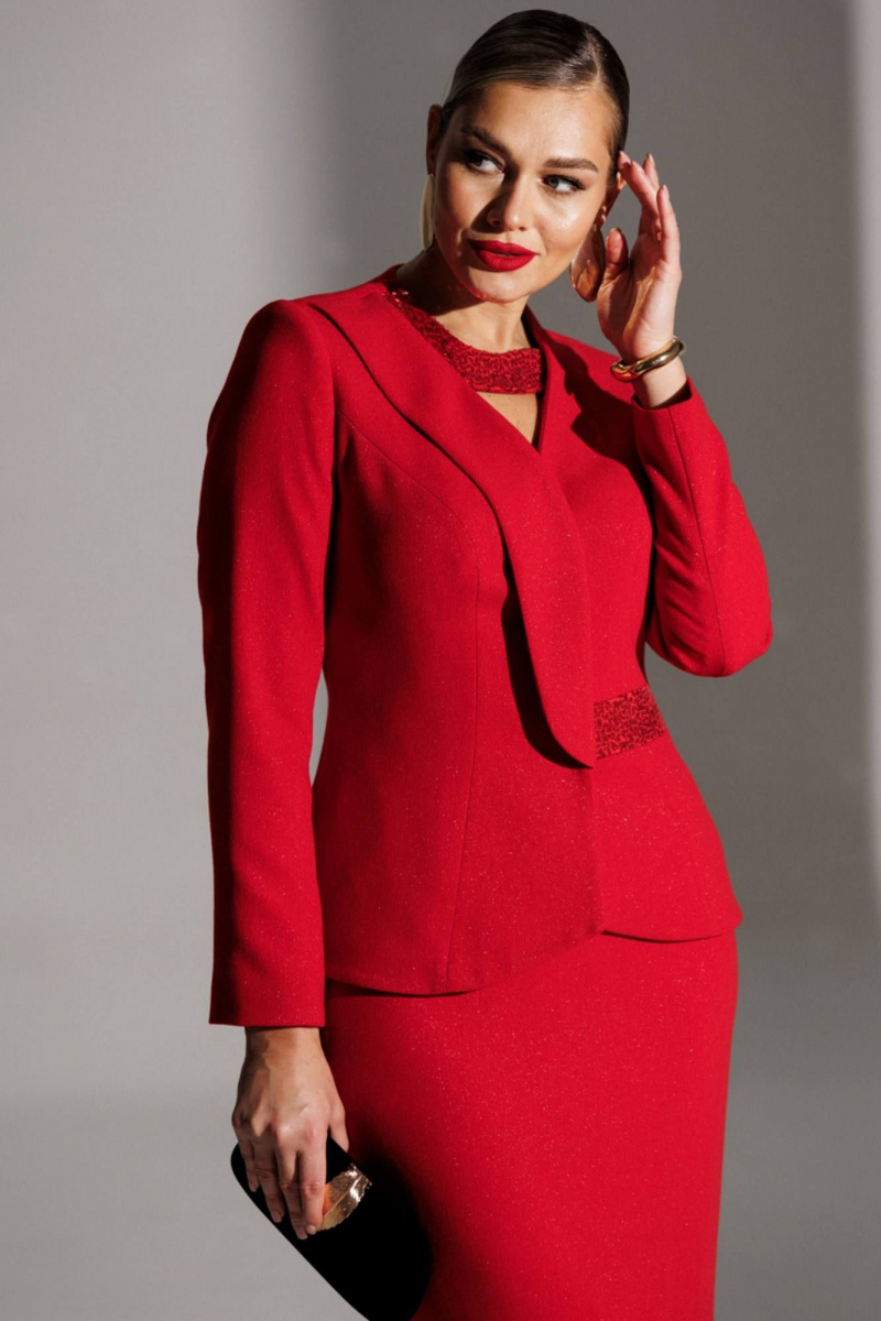 Юбочный костюм Мода Юрс 25-2888 красный