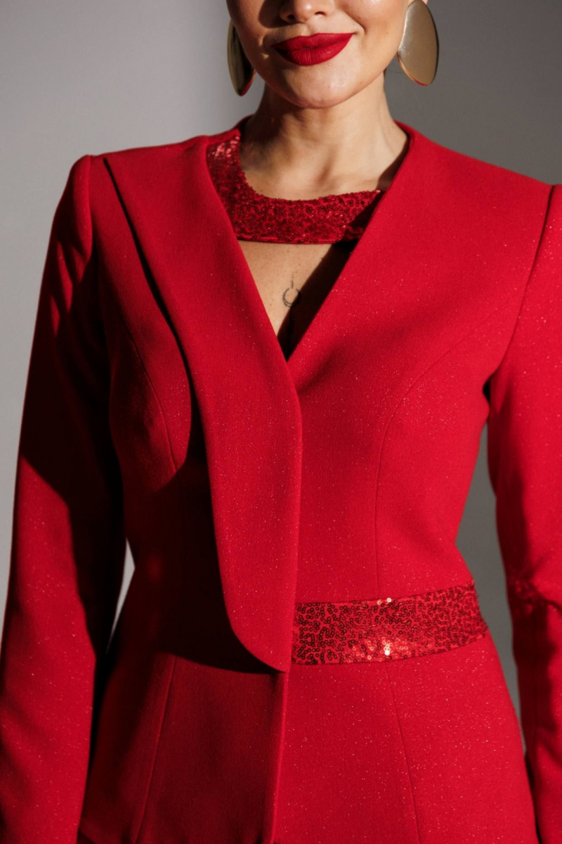 Юбочный костюм Мода Юрс 25-2888 красный