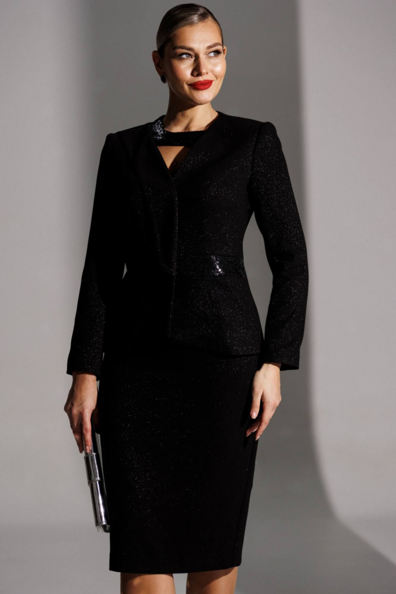 Юбочный костюм Мода Юрс 25-2888 черный