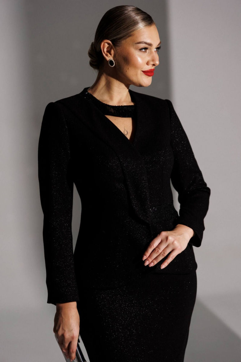 Юбочный костюм Мода Юрс 25-2888 черный