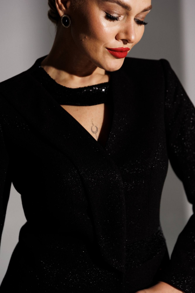 Юбочный костюм Мода Юрс 25-2888 черный