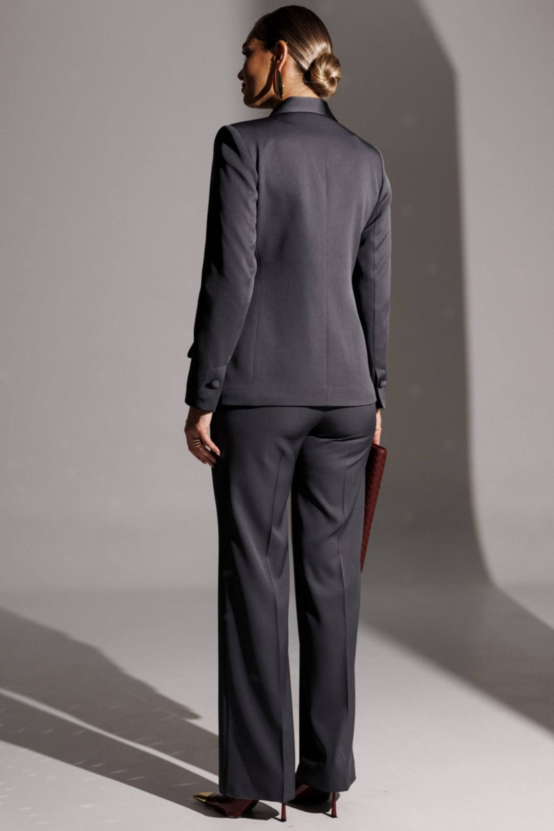 Брючный костюм Мода Юрс 25-2938 серый