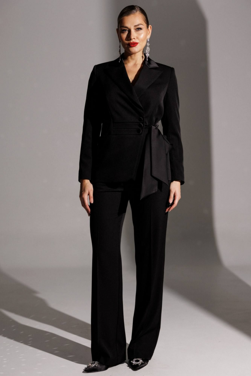 Брючный костюм Мода Юрс 25-2938 черный