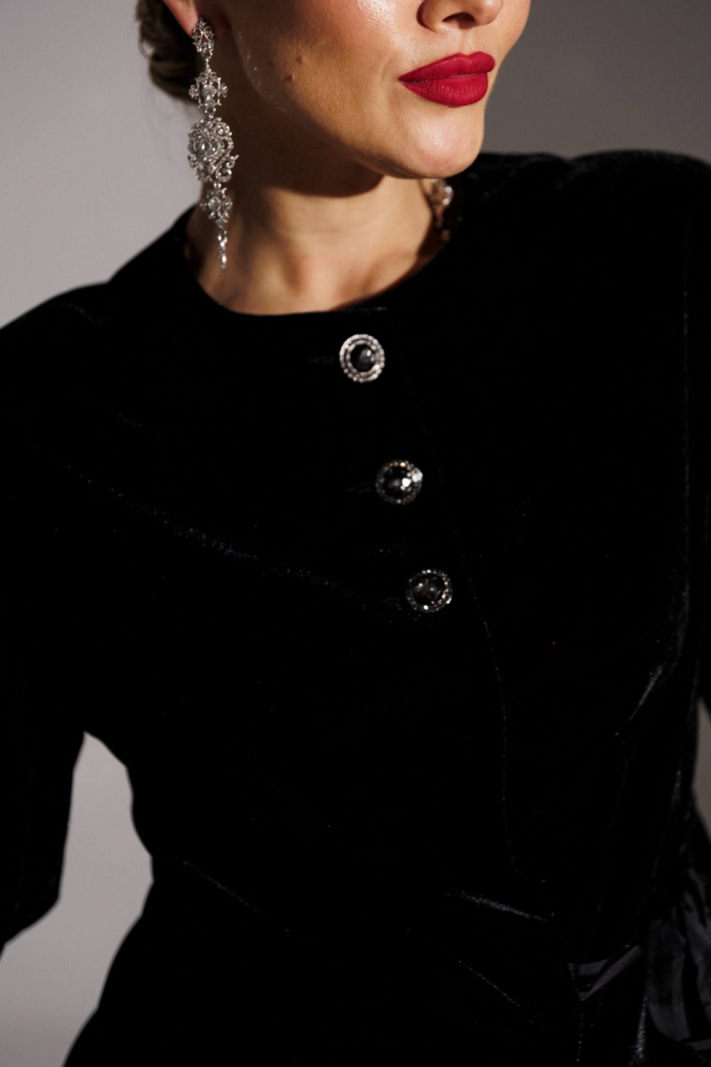 Брючный костюм Мода Юрс 25-2623 черный_красный