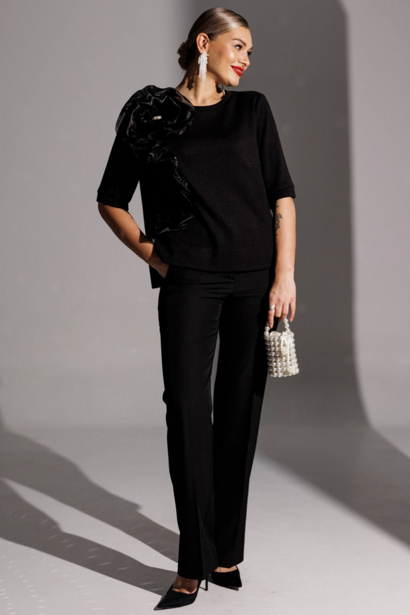 Брючный комплект Мода Юрс 25-2883 черный