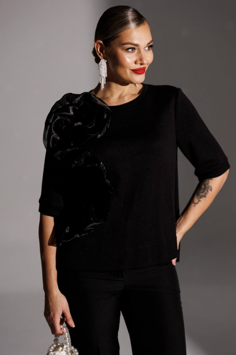 Брючный комплект Мода Юрс 25-2883 черный