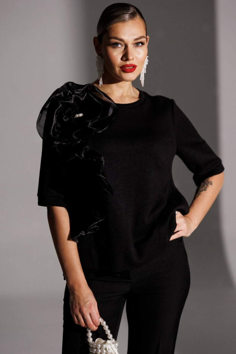 Брючный комплект Мода Юрс 25-2883 черный