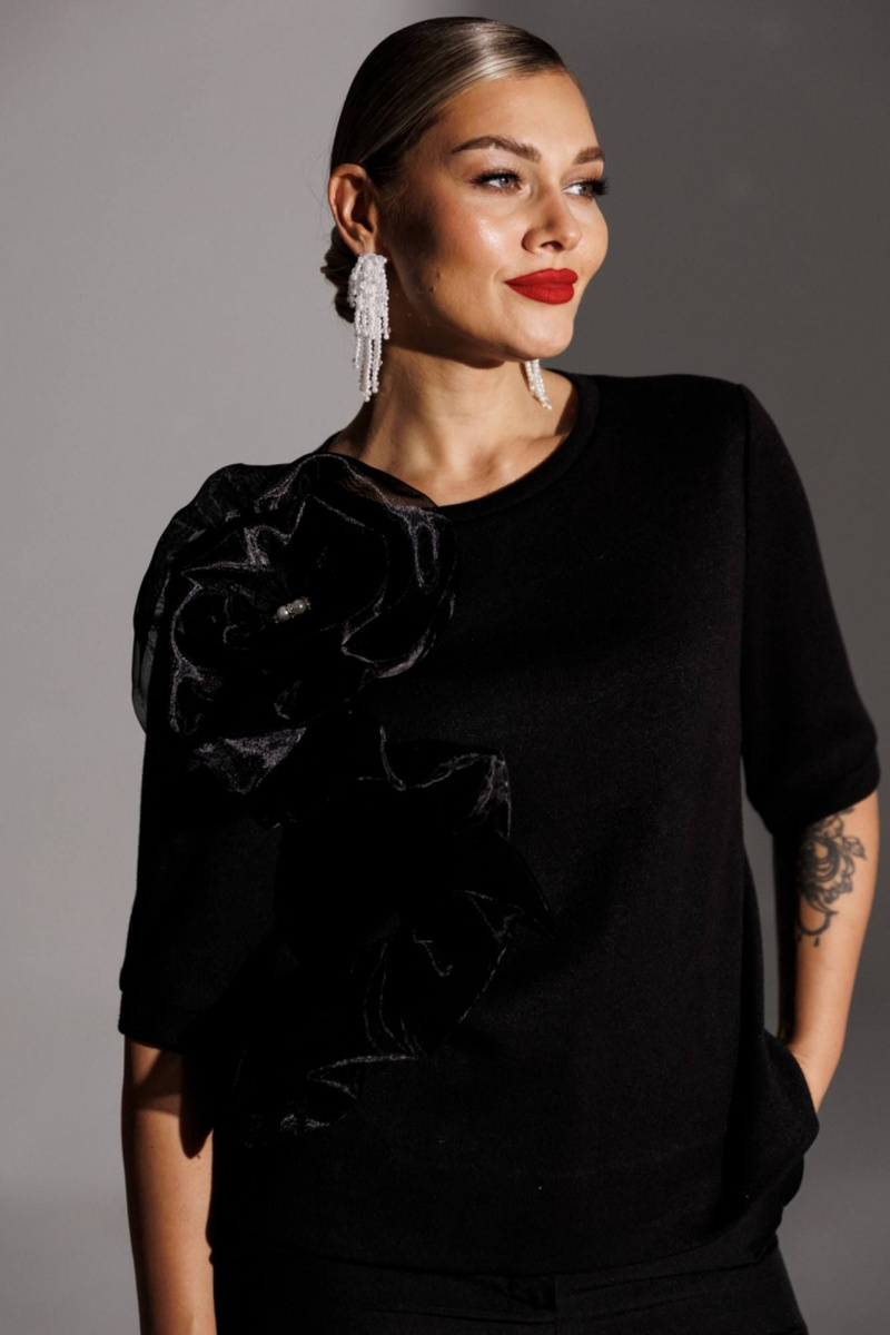 Брючный комплект Мода Юрс 25-2883 черный