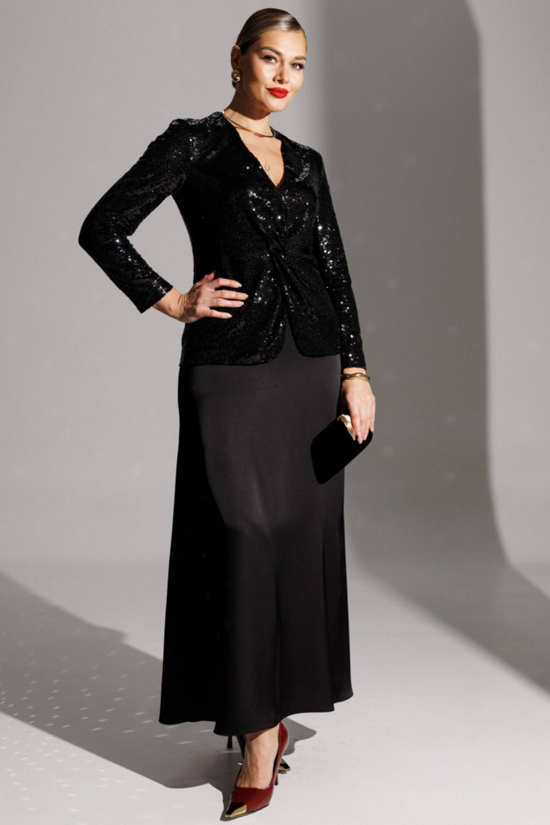 Юбочный костюм Мода Юрс 25-2881 черный