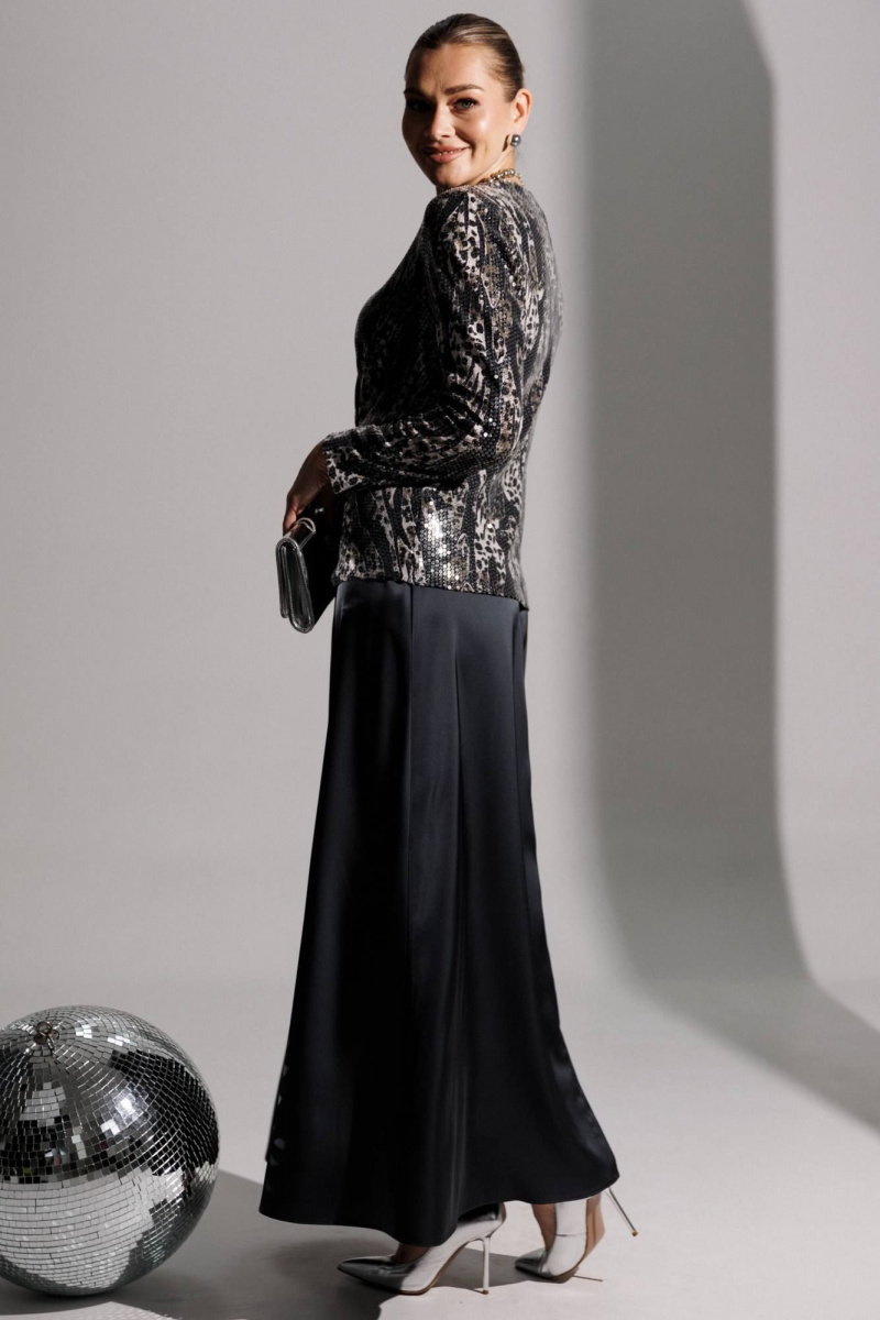 Юбочный костюм Мода Юрс 25-2881 серый