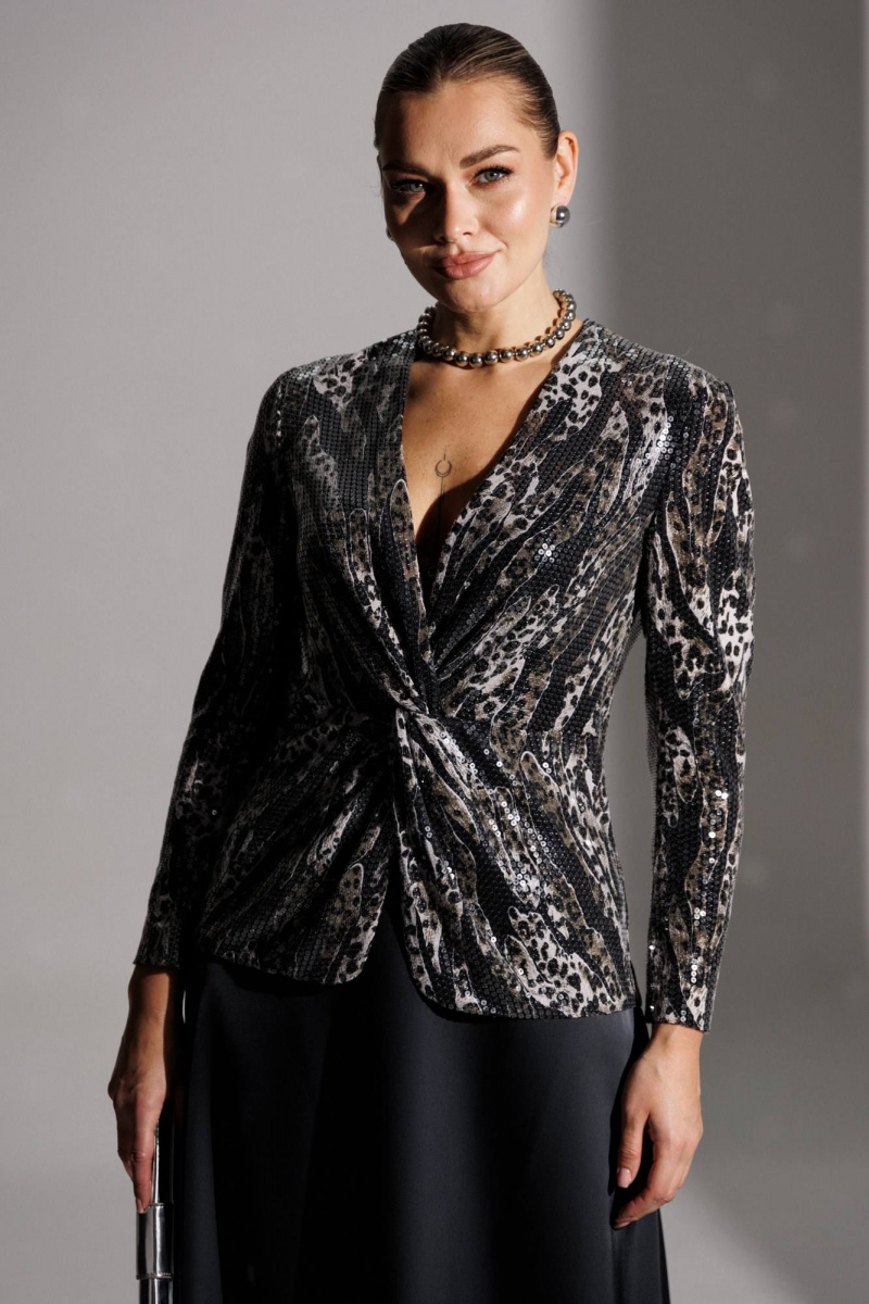 Юбочный костюм Мода Юрс 25-2881 серый