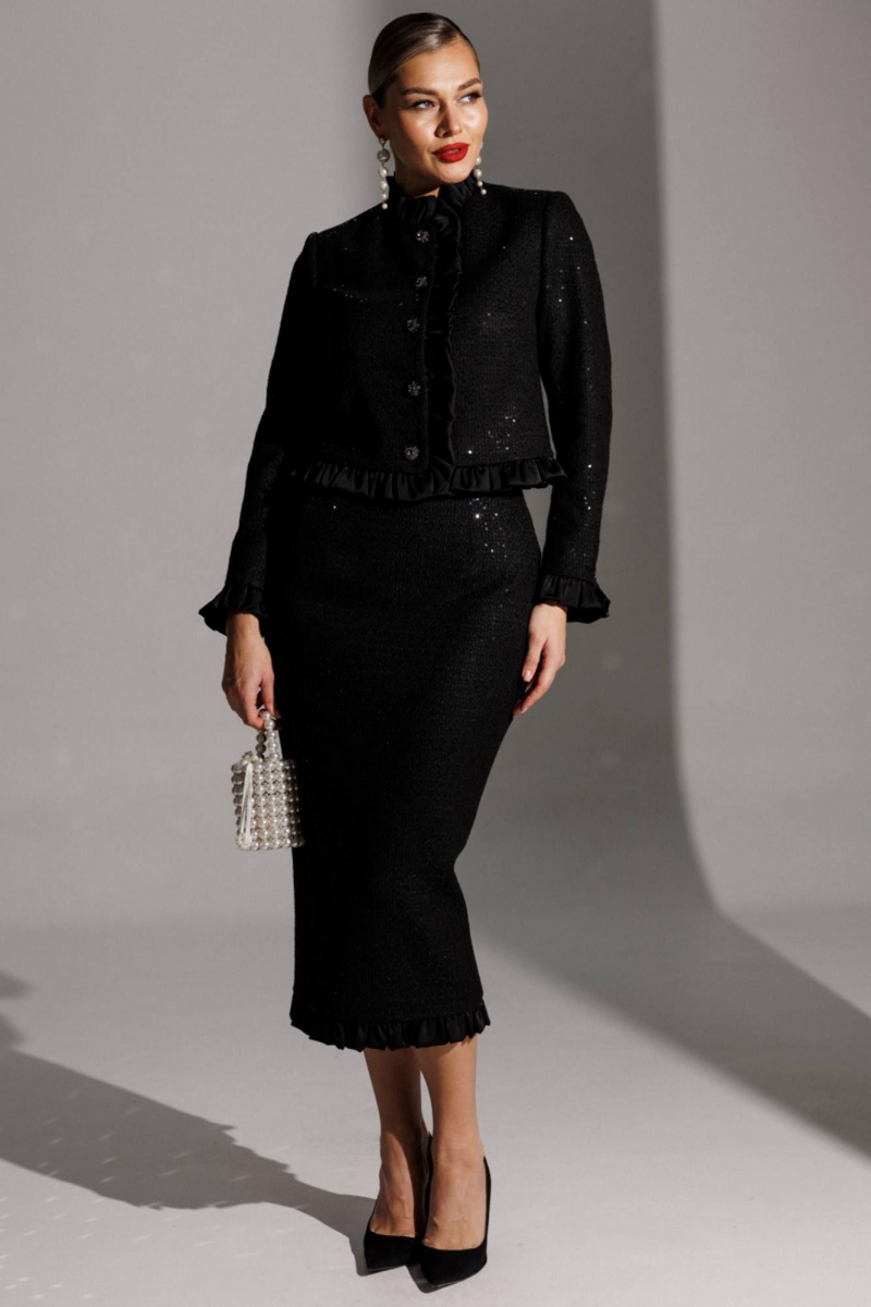 Юбочный костюм Мода Юрс 25-2941 черный