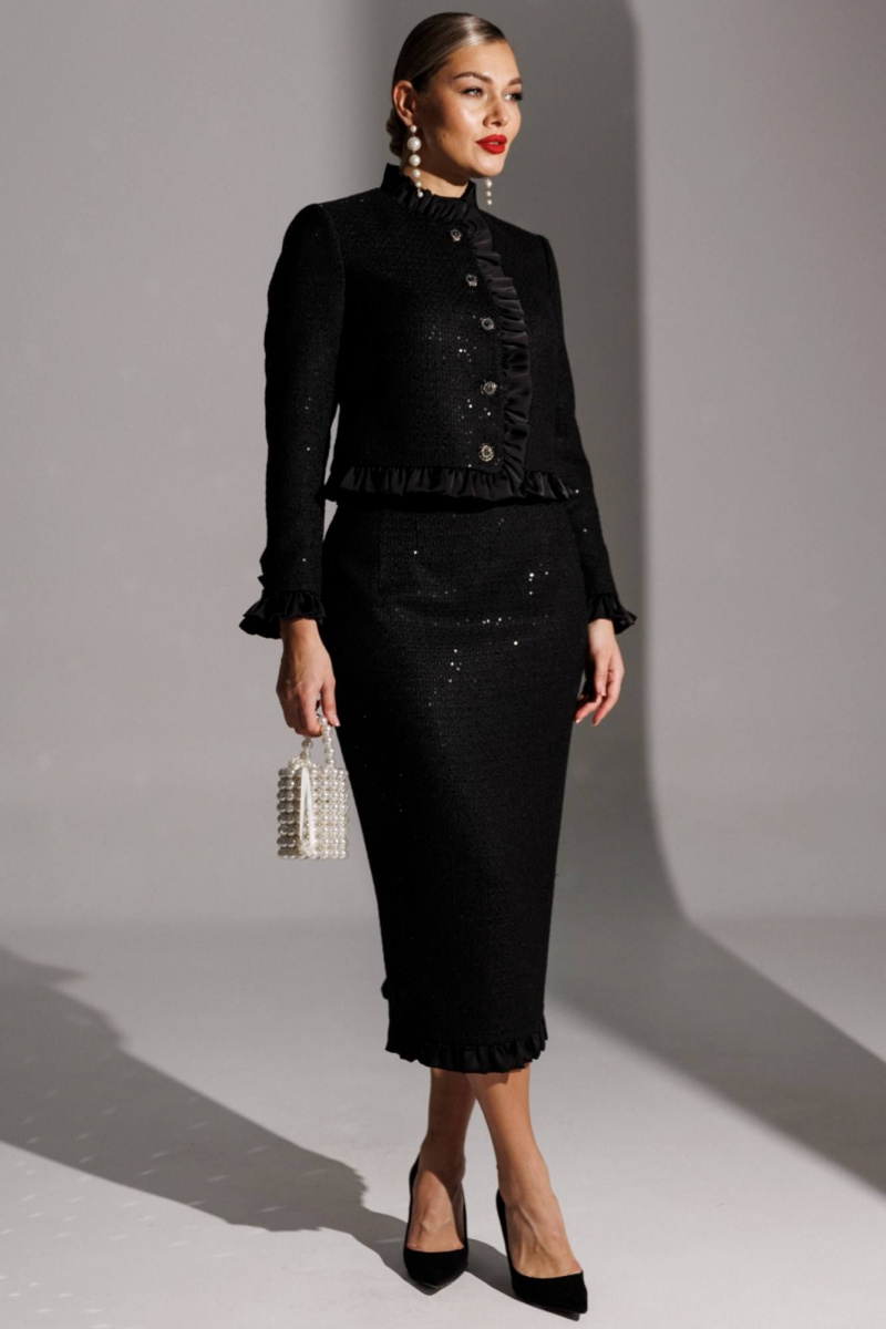 Юбочный костюм Мода Юрс 25-2941 черный