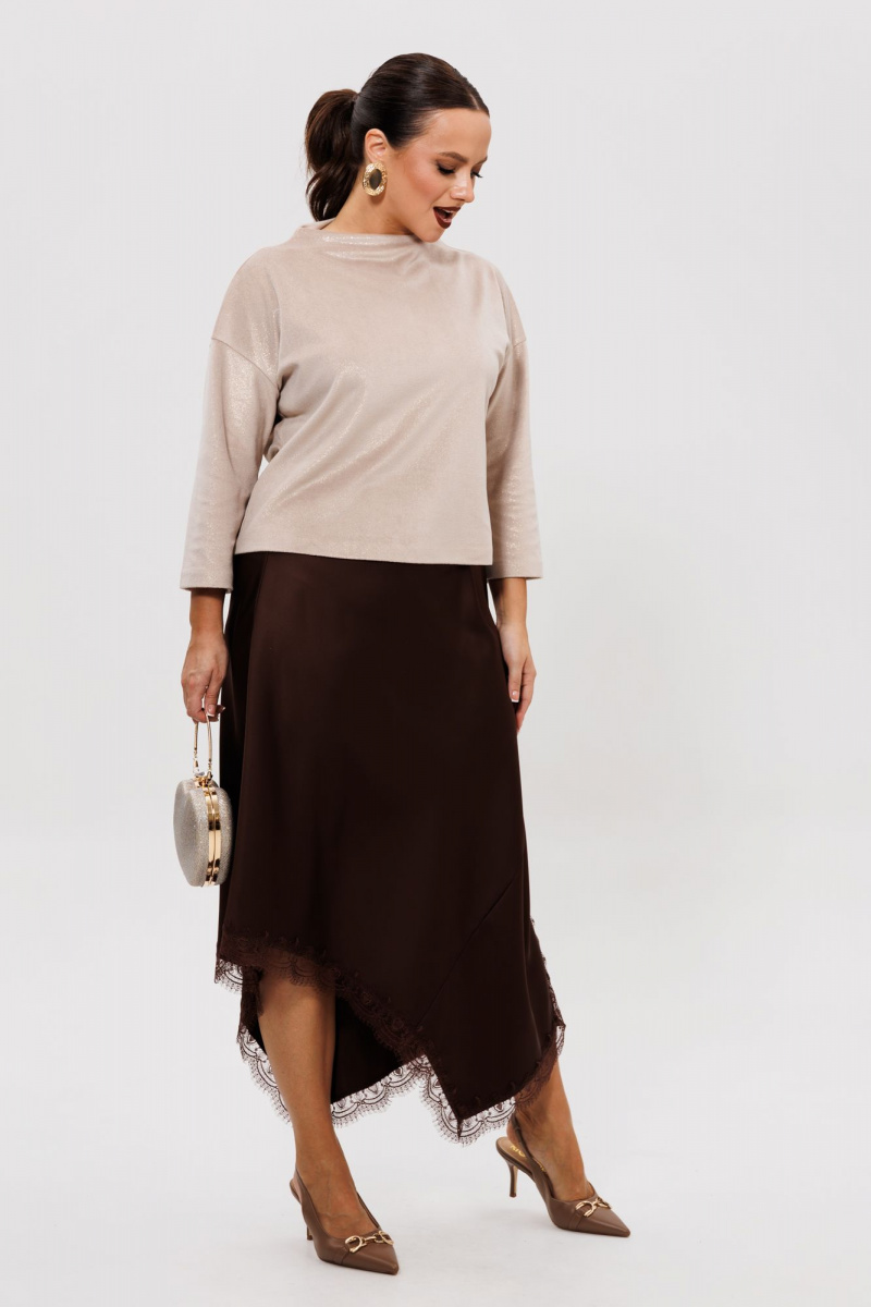 Юбочный комплект Mubliz 302 шоколадный