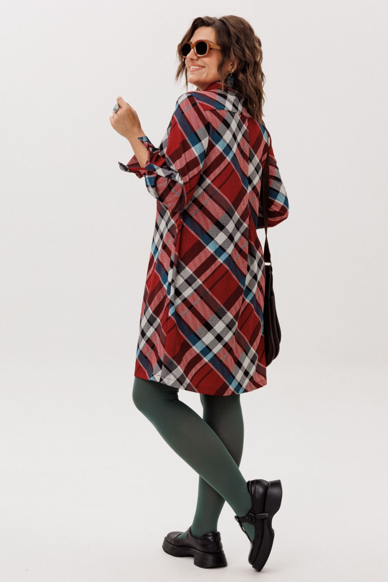 Платья Anelli 1769 бордовая_шотландка