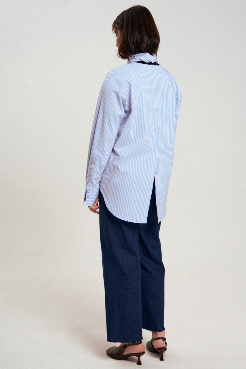 Блузы JRSy 2643 сине-
белая_полоса