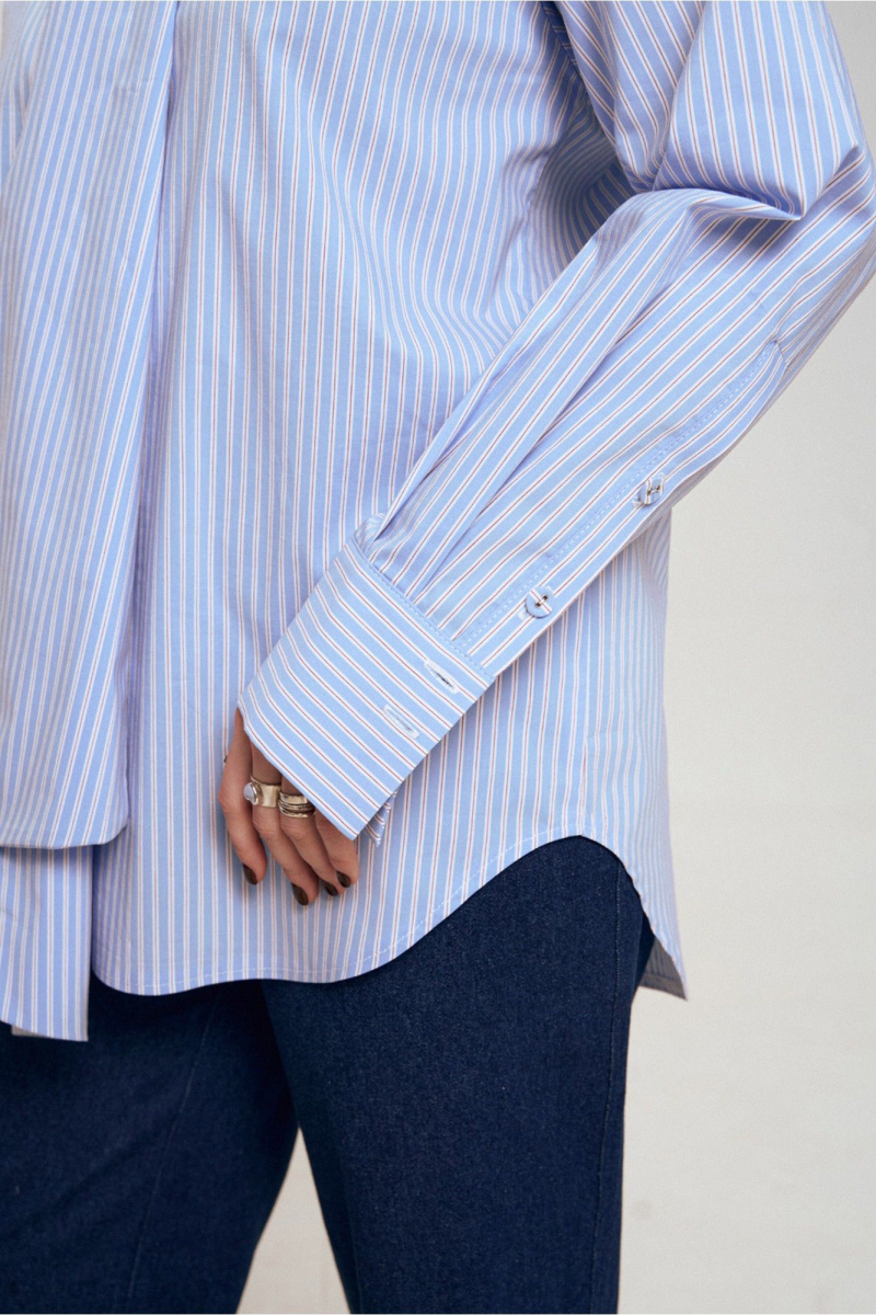 Блузы JRSy 2643 сине-
белая_полоса