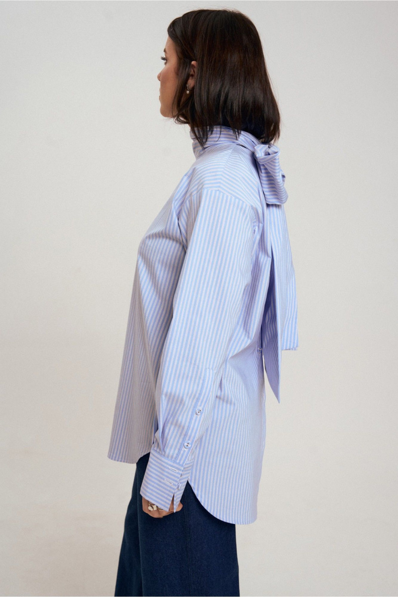 Блузы JRSy 2643 сине-
белая_полоса