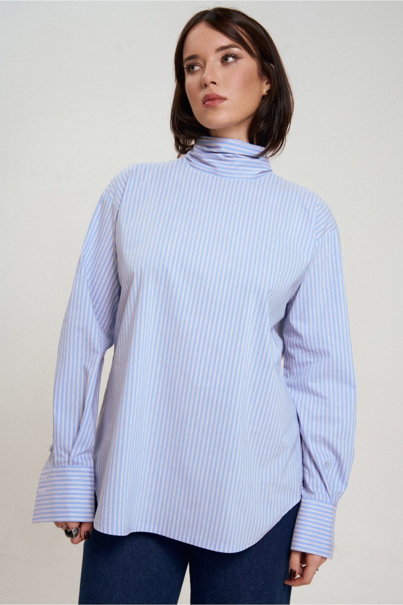 Блузы JRSy 2643 сине-
белая_полоса