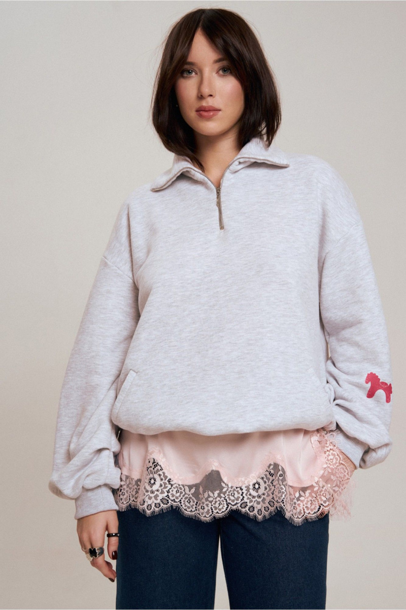 Джемперы JRSy 2652 серый_меланж