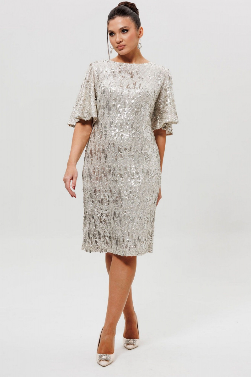 Платья Mislana 1037/1 серебро