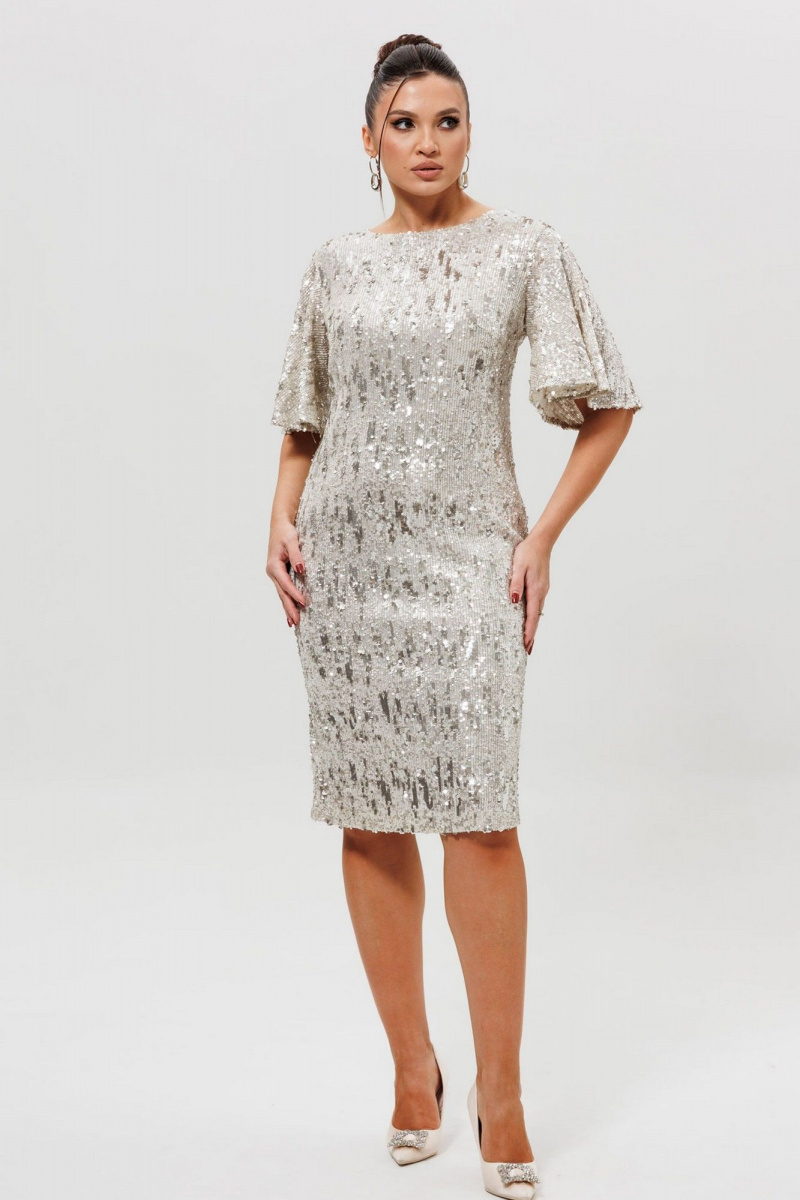 Платья Mislana 1037/1 серебро