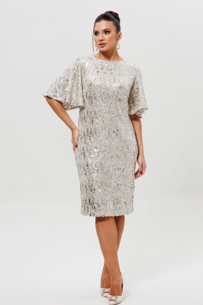 Платья Mislana 1037/1 серебро