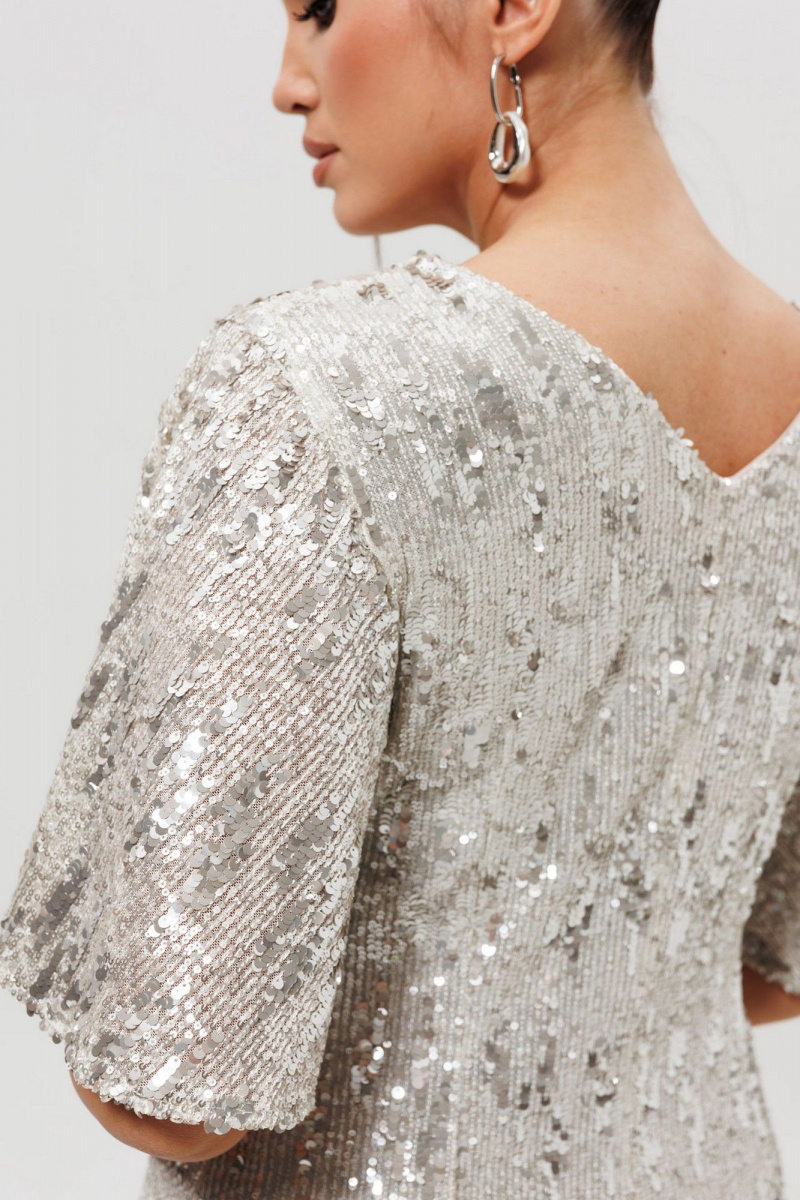 Платья Mislana 1037/1 серебро