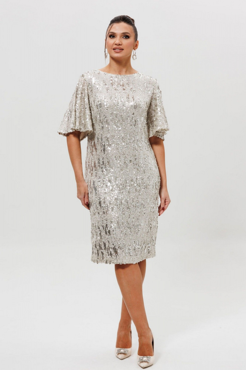 Платья Mislana 1037/1 серебро