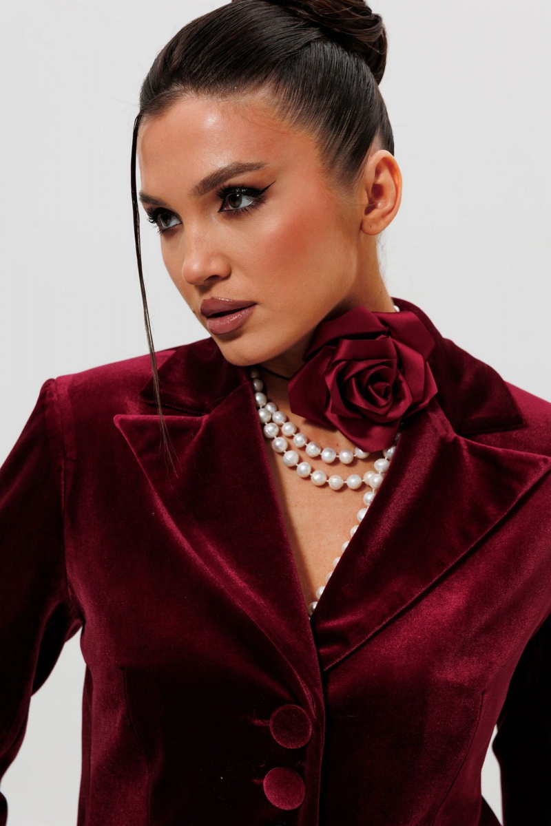 Юбочный костюм Mislana 1165/1 бордо