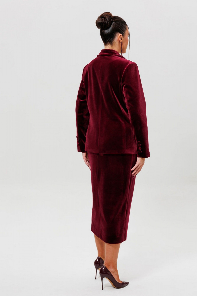 Юбочный костюм Mislana 1165/1 бордо