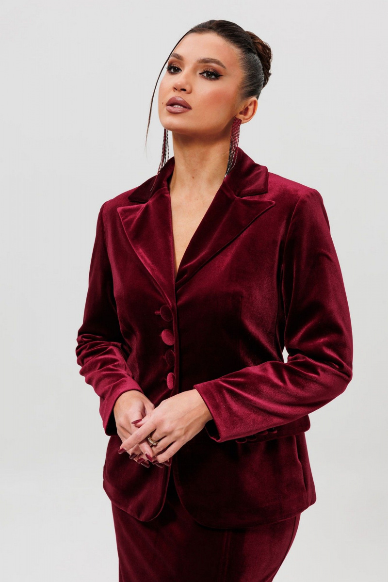 Юбочный костюм Mislana 1165/1 бордо