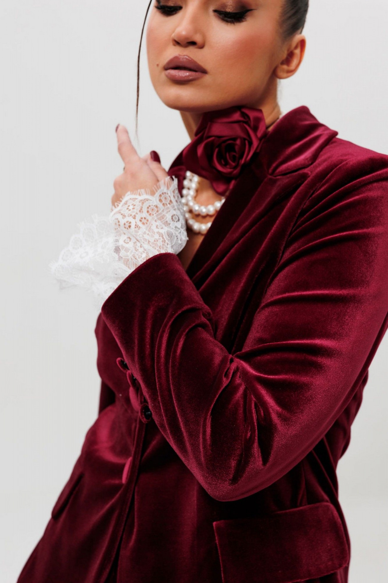 Юбочный костюм Mislana 1165/1м бордо