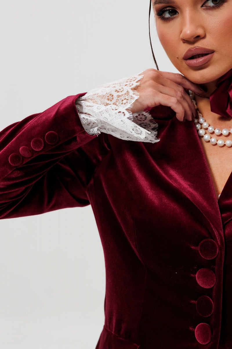 Юбочный костюм Mislana 1165/1м бордо