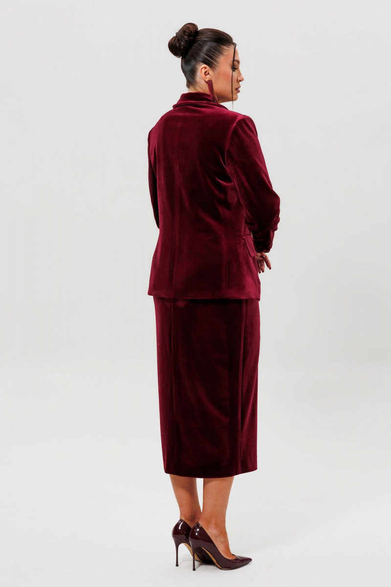 Юбочный костюм Mislana 1165/1м бордо