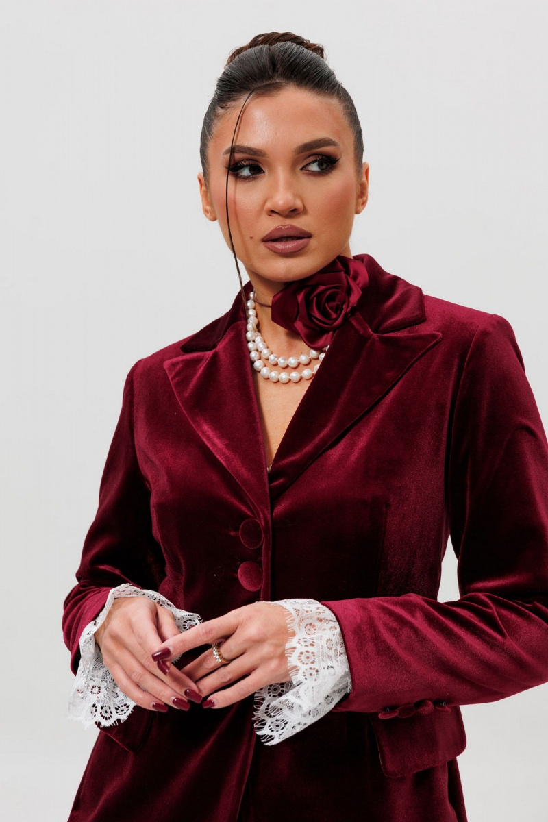 Брючный костюм Mislana 1169/1м бордо
