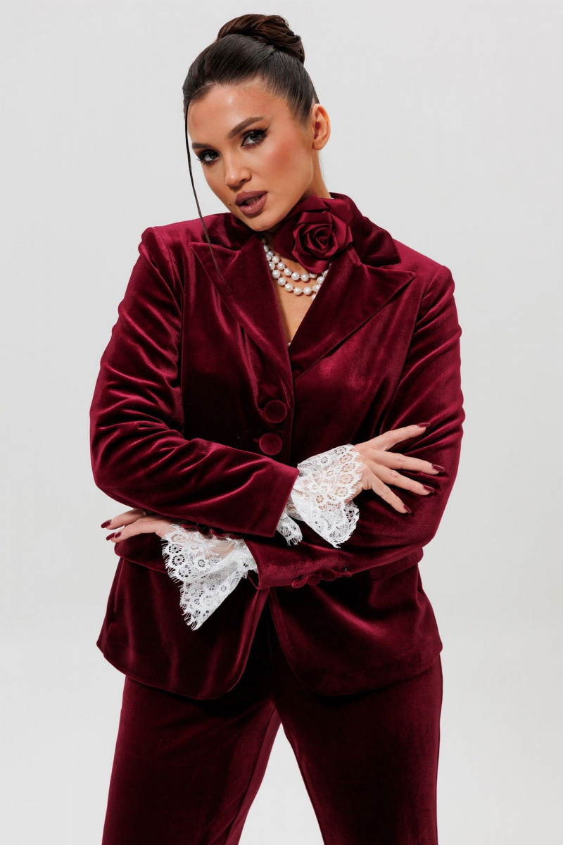 Брючный костюм Mislana 1169/1м бордо
