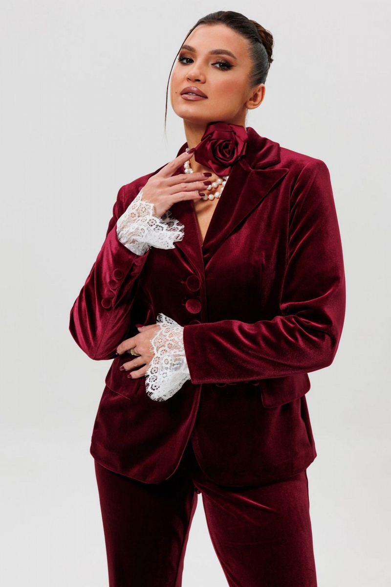 Брючный костюм Mislana 1169/1м бордо