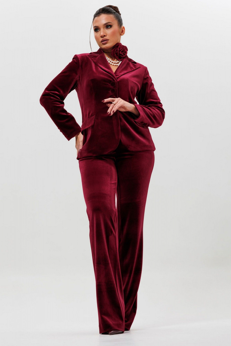 Брючный костюм Mislana 1169/1 бордо