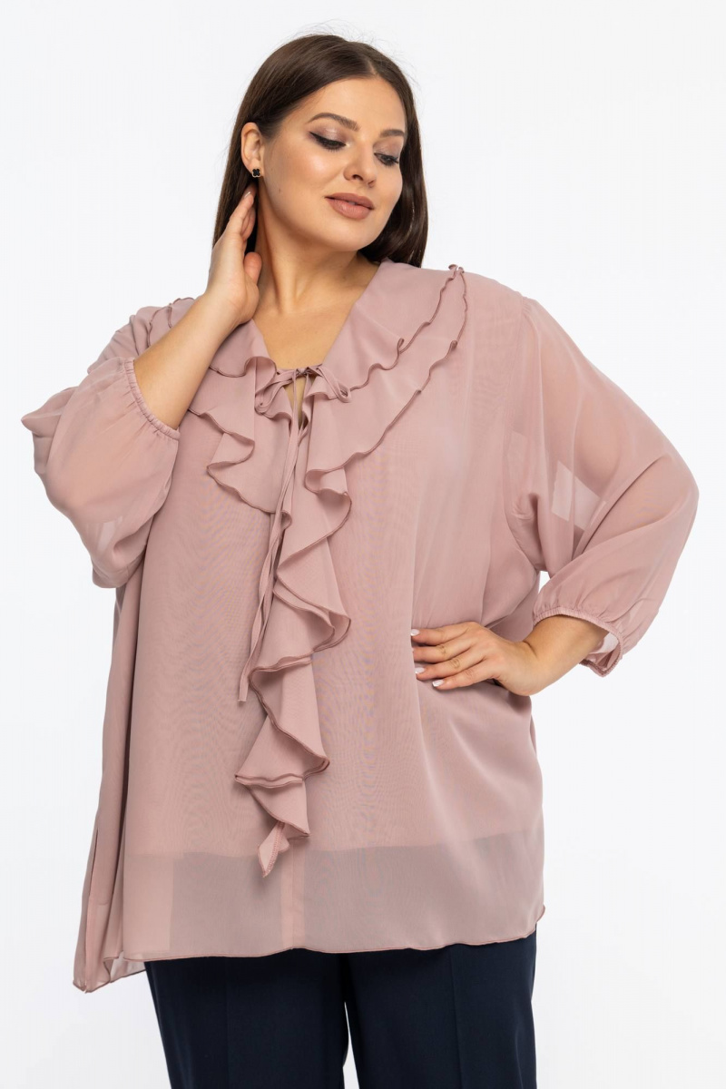 Блузы Avila 1006 пудровый