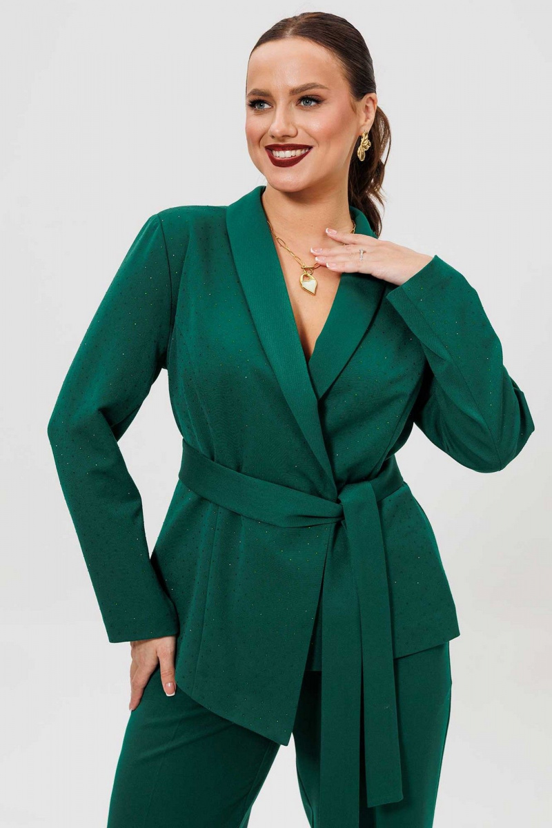 Брючный костюм Mislana 1269 зеленый